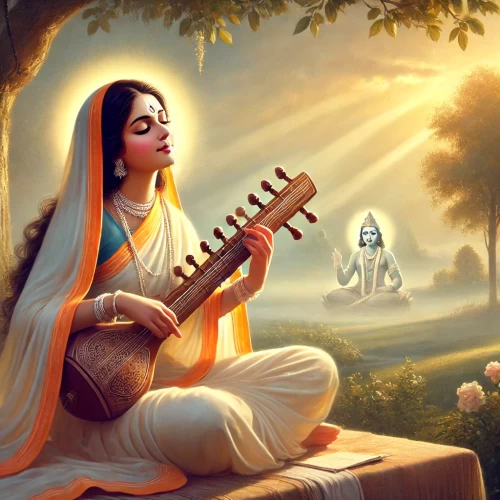 Mirabai singing bhajan